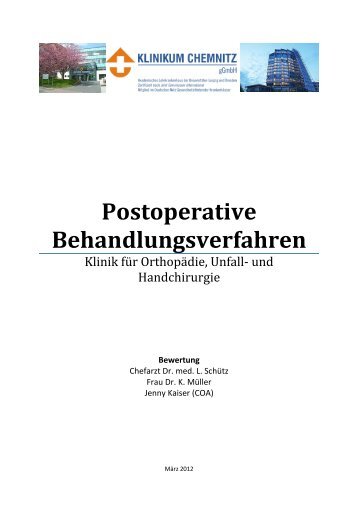 Postoperative Behandlungsverfahren - Klinikum Chemnitz