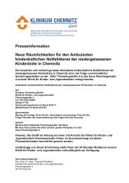 Download der Presseinformation ( 38 KB PDF Format ) - Klinikum ...