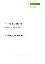 strukturierter Qualitätsbericht von 2010 - Klinikum Dortmund