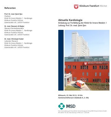 Einladungsflyer - Klinikum Frankfurt HÃ¶chst