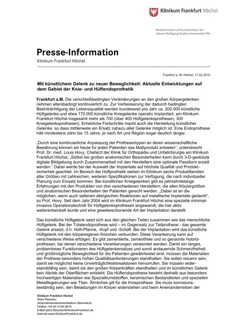 Download als PDF - Klinikum Frankfurt Hoechst