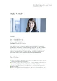 Nora KeÃler - Klinkert Zindel Partner