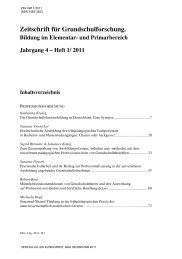 Zeitschrift fÃ¼r Grundschulforschung. - Julius Klinkhardt