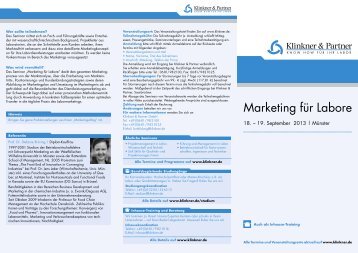 Marketing fÃ¼r Labore - Klinkner & Partner GmbH