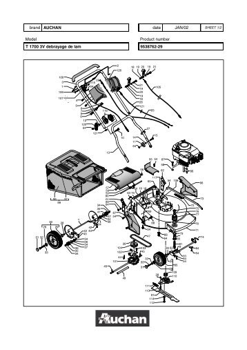 IPL, Auchan, T1700, 953876229, 2002-01, Lawn Mower - Klippo