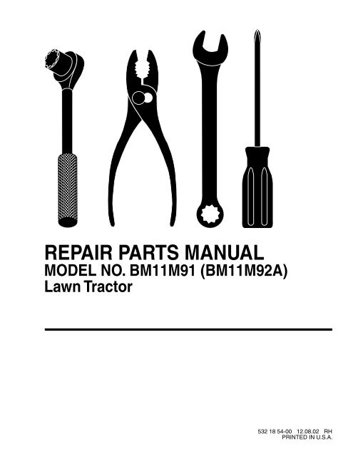 IPL, BM11M91, BM11M92A, 964794500, 2002-12, Tractor - Klippo