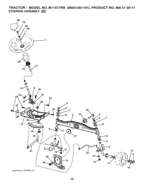 IPL, McCulloch, M11577RB, 96051001101, 2010-11, Tractor - Klippo