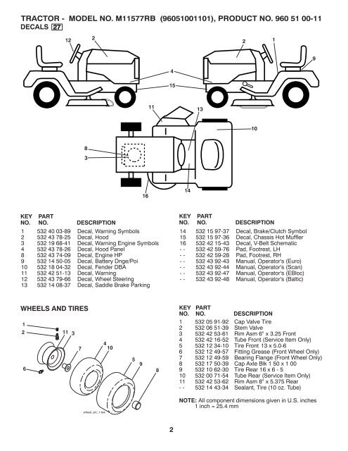 IPL, McCulloch, M11577RB, 96051001101, 2010-11, Tractor - Klippo