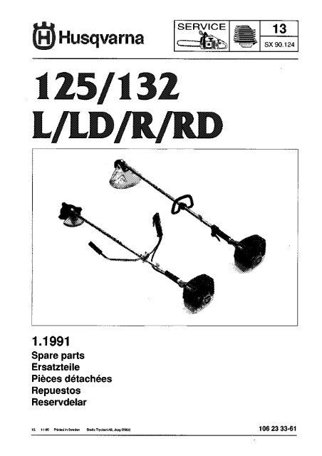 IPL, 125, 132 L, LD, R, RD, 1990-11, Trimmer - Husqvarna