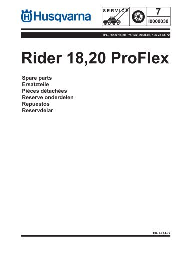 IPL, Rider 18 ProFlex, Rider 20 ProFlex, 2000-03 - Husqvarna