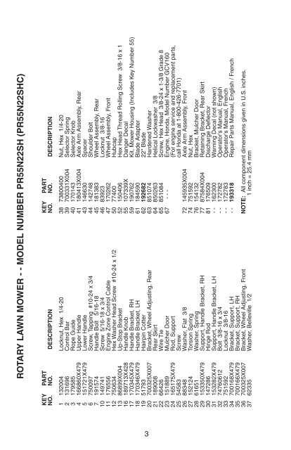 model number pr55n22sh (pr55n22shc) - Klippo