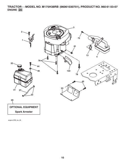 McCulloch, M175H38RB, 96061030701, 2011-05, Tractor - Klippo