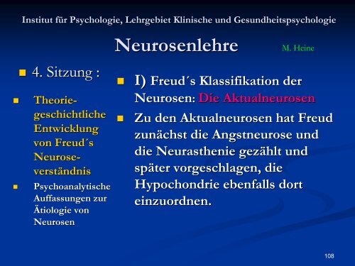 Neurosenlehre - Klinische und Gesundheitspsychologie