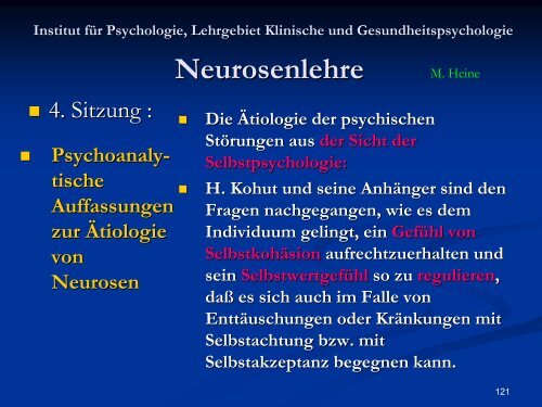 Neurosenlehre - Klinische und Gesundheitspsychologie