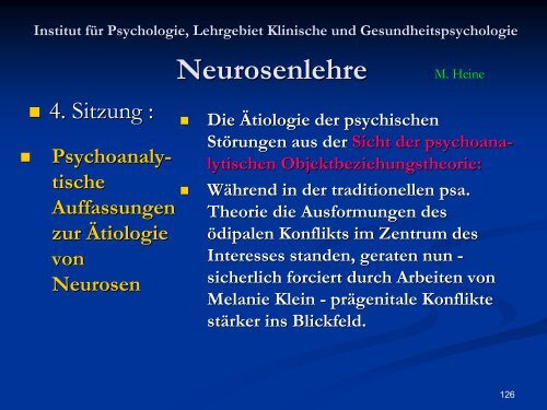 Neurosenlehre - Klinische und Gesundheitspsychologie