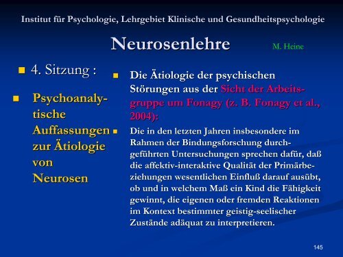 Neurosenlehre - Klinische und Gesundheitspsychologie