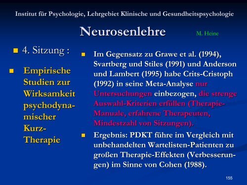 Neurosenlehre - Klinische und Gesundheitspsychologie