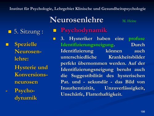 Neurosenlehre - Klinische und Gesundheitspsychologie