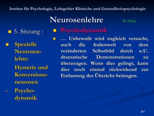 Neurosenlehre - Klinische und Gesundheitspsychologie