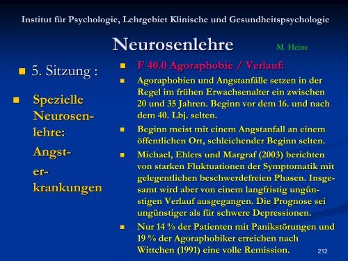 Neurosenlehre - Klinische und Gesundheitspsychologie