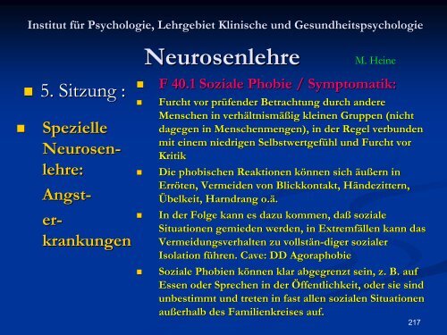 Neurosenlehre - Klinische und Gesundheitspsychologie