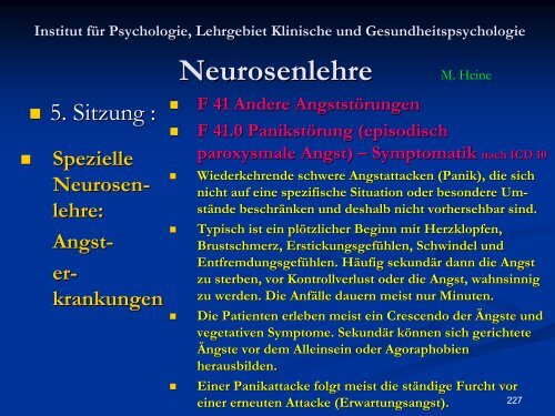 Neurosenlehre - Klinische und Gesundheitspsychologie