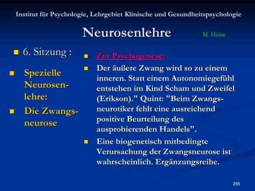 Neurosenlehre - Klinische und Gesundheitspsychologie