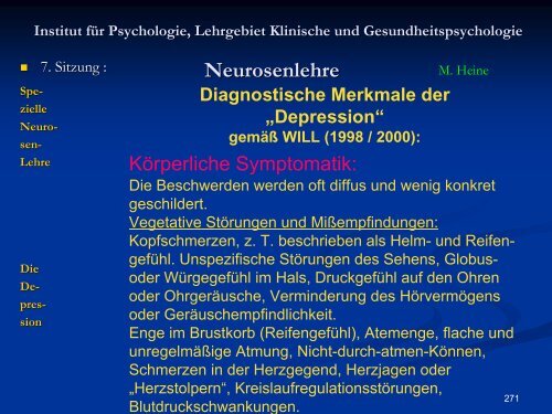 Neurosenlehre - Klinische und Gesundheitspsychologie