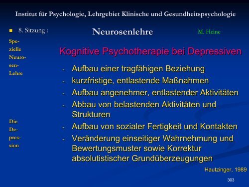 Neurosenlehre - Klinische und Gesundheitspsychologie