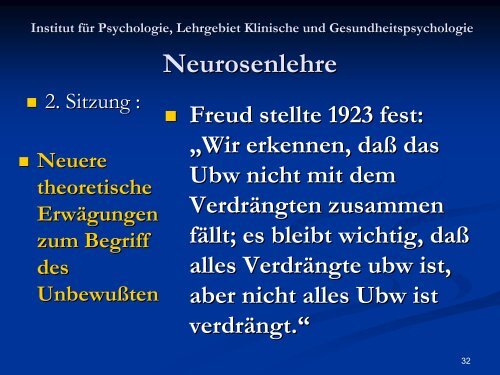 Neurosenlehre - Klinische und Gesundheitspsychologie