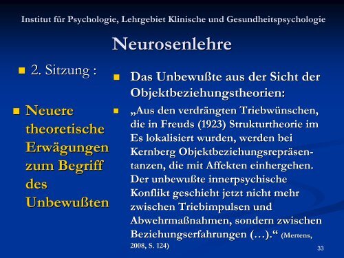 Neurosenlehre - Klinische und Gesundheitspsychologie