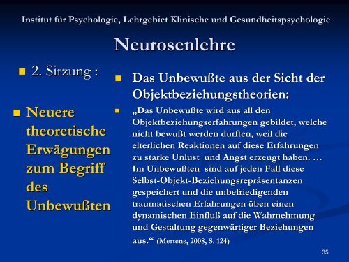 Neurosenlehre - Klinische und Gesundheitspsychologie