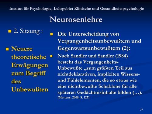 Neurosenlehre - Klinische und Gesundheitspsychologie