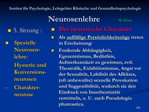 Neurosenlehre - Klinische und Gesundheitspsychologie