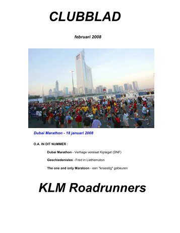 clubblad - KLM Road Runners