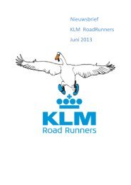 Nieuwsbrief - KLM RoadRunners