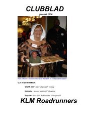 clubblad - KLM Road Runners