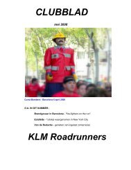 clubblad - KLM RoadRunners