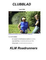 clubblad - KLM RoadRunners