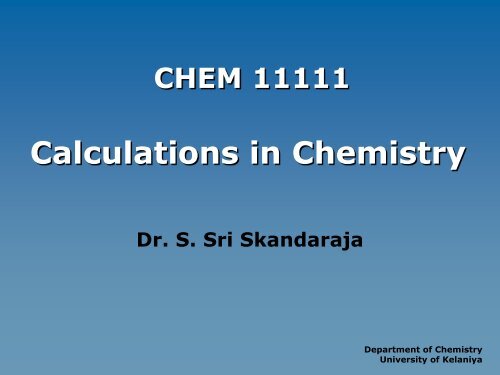 CHEM 11111_2013_05_20 - University of Kelaniya