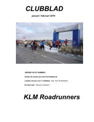 clubblad - KLM RoadRunners