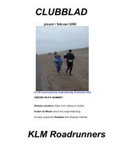 #0 Clubblad JAN-FEB09 - KLM Road Runners