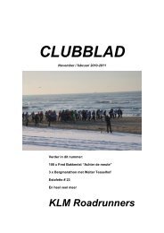 CLUBBLAD - KLM RoadRunners