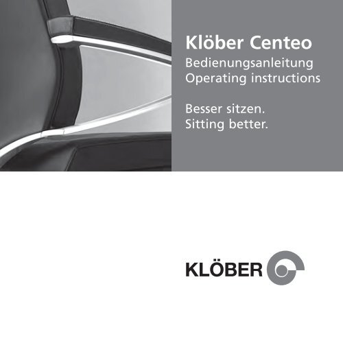 Bedienungsanleitung - Klöber GmbH