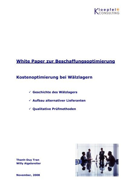 White Paper zur Beschaffungsoptimierung - Kloepfel Consulting ...