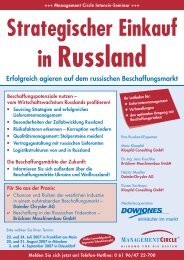 Strategischer Einkauf Russland - Kloepfel Consulting GmbH