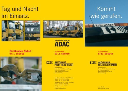 ADAC StraÃendienst - Autohaus Kloz