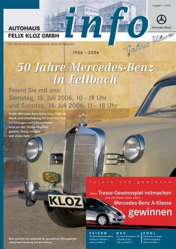 50 Jahre Mercedes-Benz in Fellbach 50 Jahre ... - Autohaus Kloz