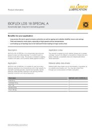 ISOFLEX LDS 18 SPECIAL A - KlÃ¼ber Lubrication