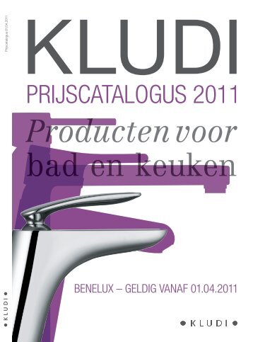 Kludi Prijscatalogus 2011 Prijscorr. 2012 +5,2%